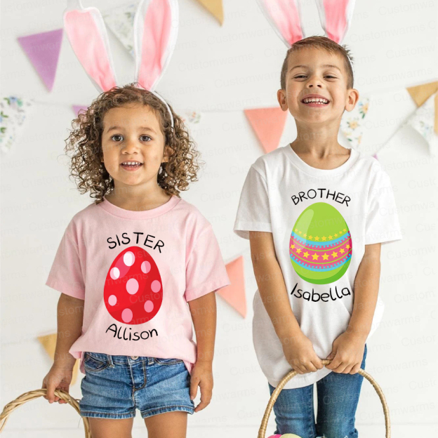 Personalized Family Happy Easter Matching Shirt | CWEaster74