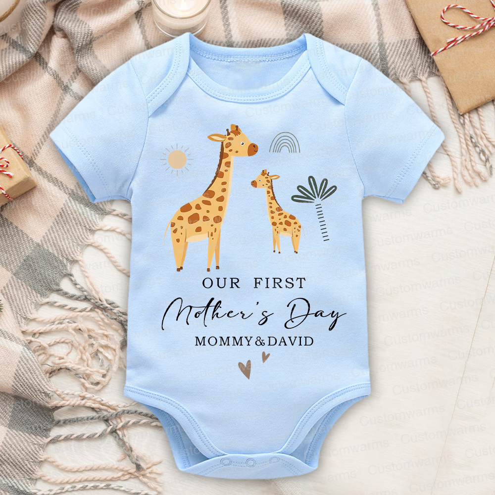 Personalized First Mother's Day Mommy and Baby Outfit | CWFamily28