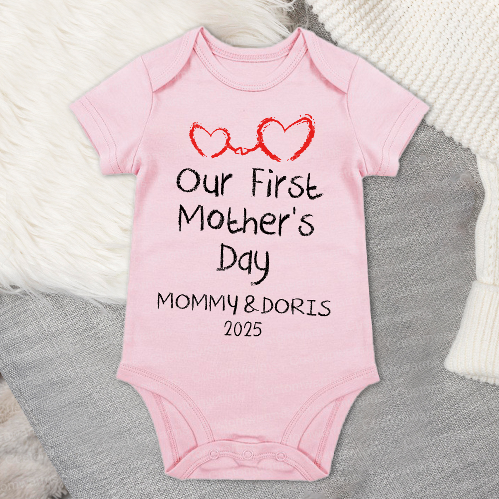 Personalized First Mother's Day Mommy and Baby Outfit | CWFamily44