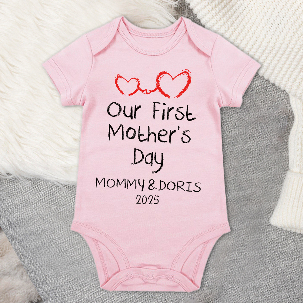 Personalized First Mother's Day Mommy and Baby Outfit | CWFamily44