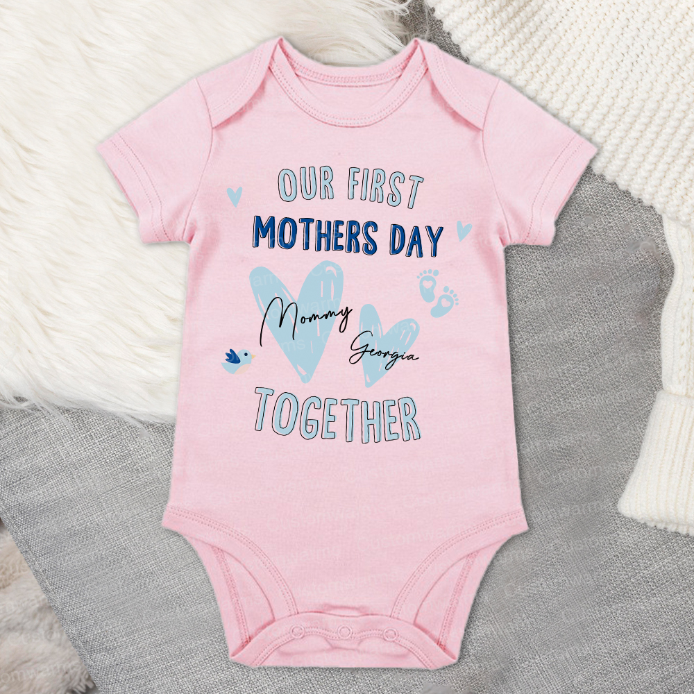 Personalized First Mother's Day Mommy and Baby Outfit | CWFamily47