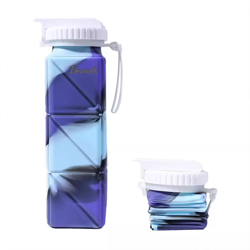Personalised BPA Free 20oz Food Grade Silicone Foldable Water Bottles | YouBottle80
