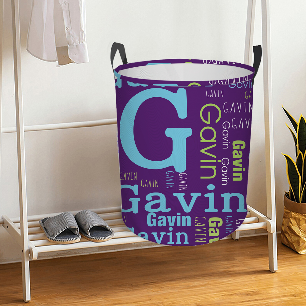 Personalized Laundry Collapsible Baskets with Handle | CWBasket05