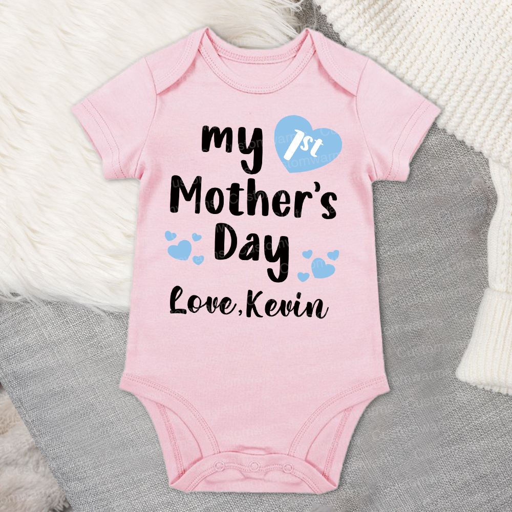 Personalized First Mother's Day Mommy and Baby Outfit | CWFamily49