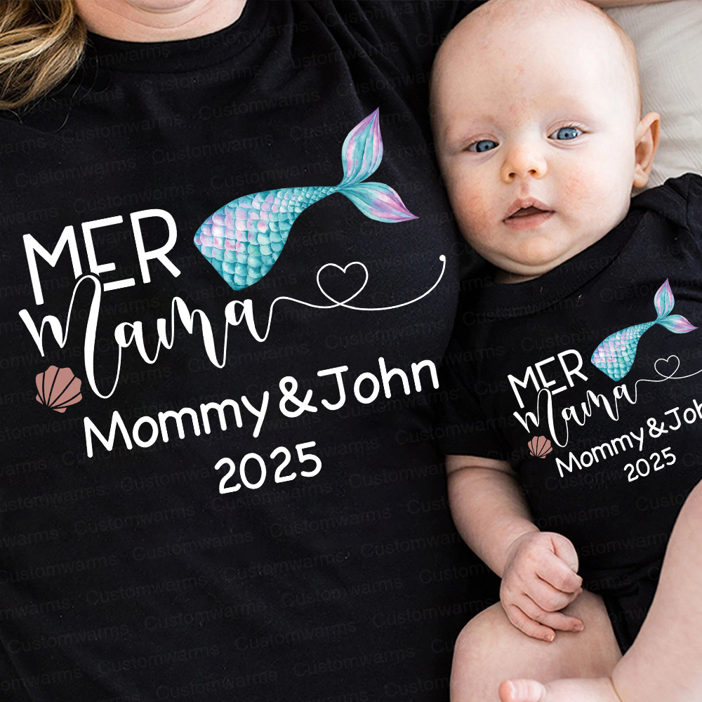 Personalized First Mother's Day Mommy and Baby Outfit | CWFamily52