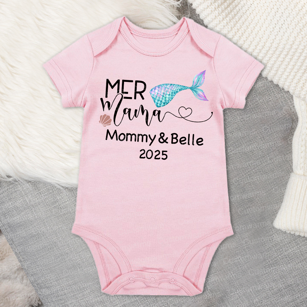 Personalized First Mother's Day Mommy and Baby Outfit | CWFamily52