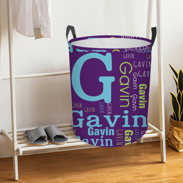 Personalized Laundry Collapsible Baskets with Handle | CWBasket05