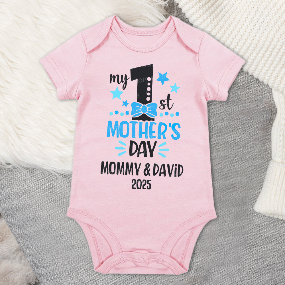 Personalized First Mother's Day Mommy and Baby Outfit | CWFamily53