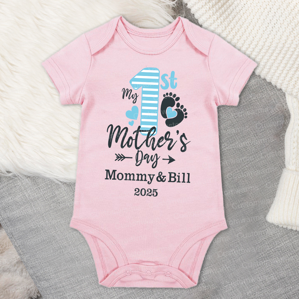 Personalized First Mother's Day Mommy and Baby Outfit | CWFamily54