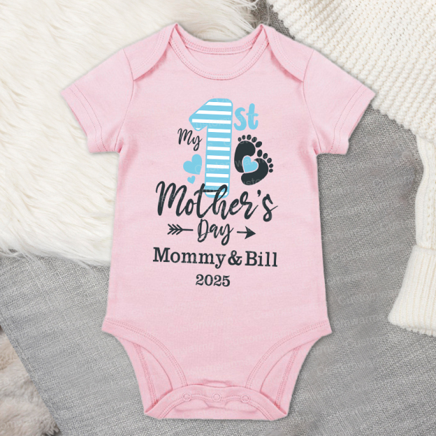 Personalized First Mother's Day Mommy and Baby Outfit | CWFamily54