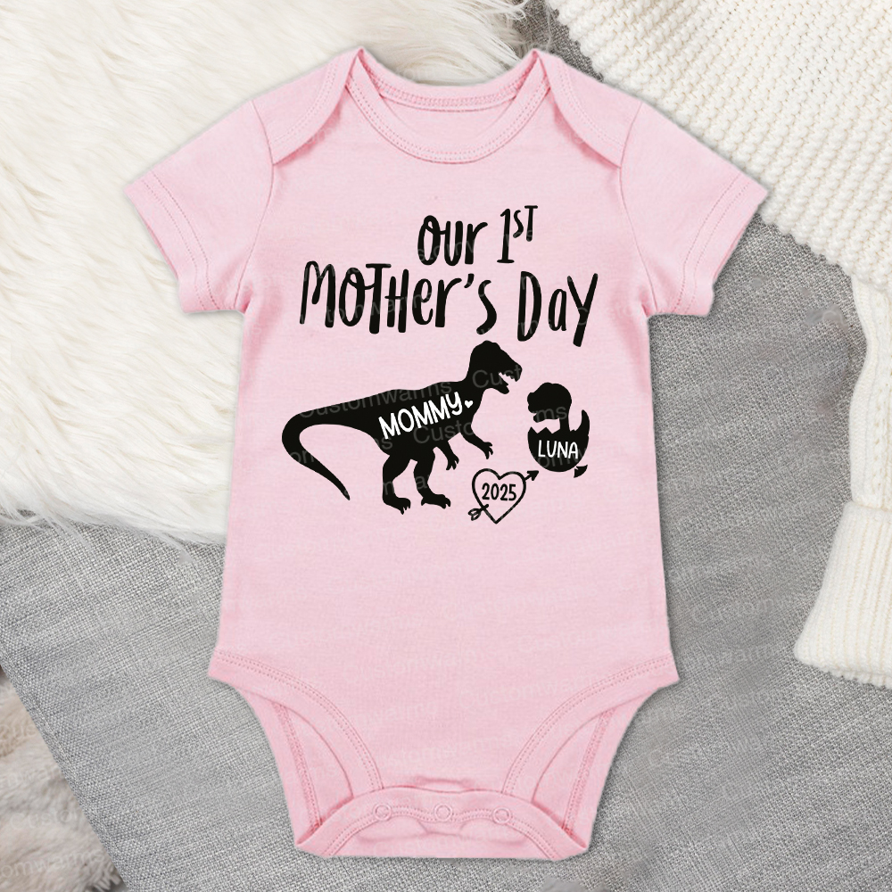 Personalized First Mother's Day Mommy and Baby Outfit | CWFamily55