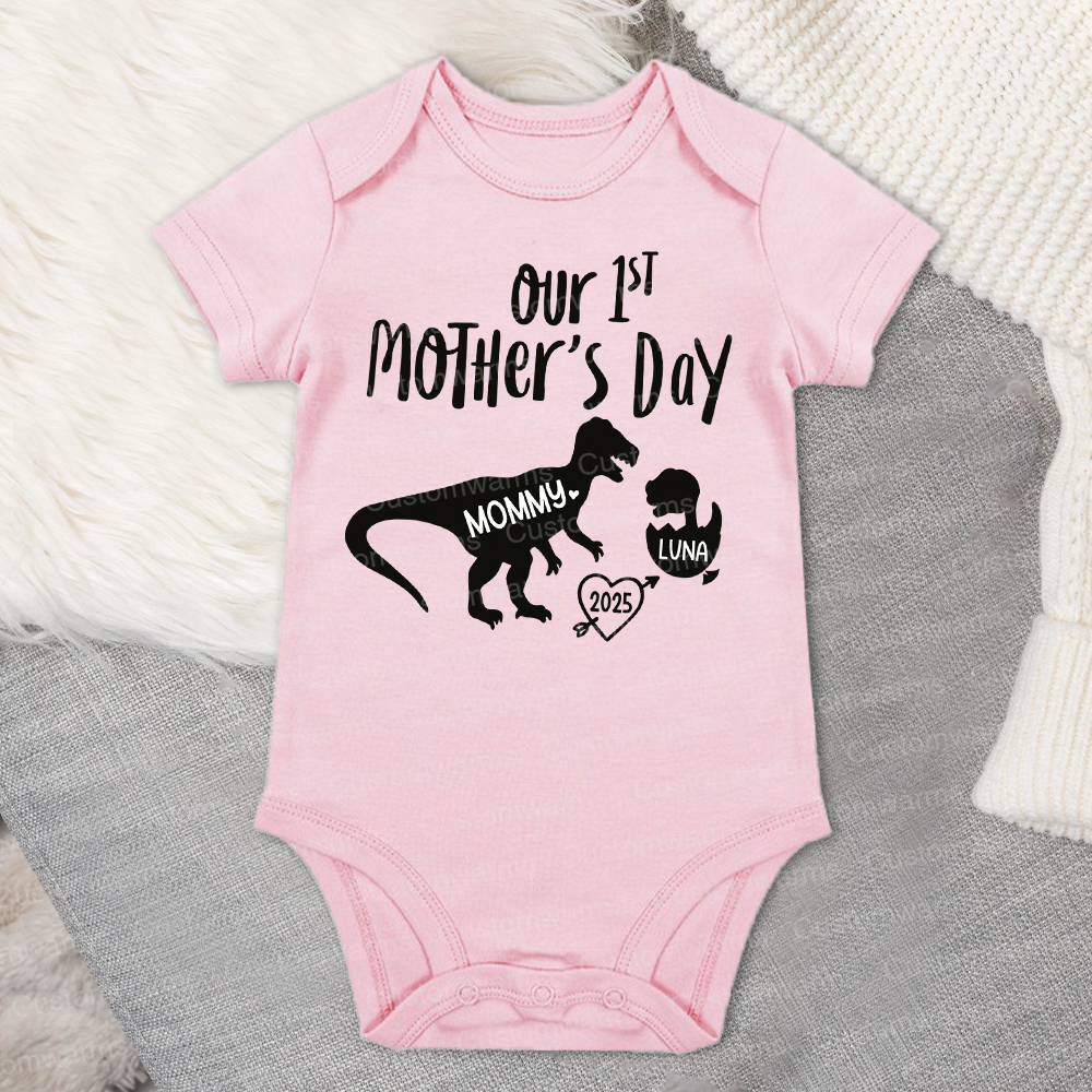Personalized First Mother's Day Mommy and Baby Outfit | CWFamily55