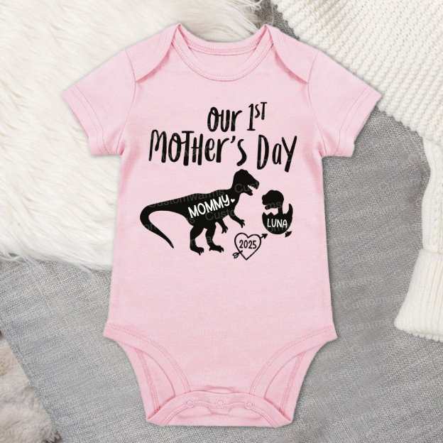 Personalized First Mother's Day Mommy and Baby Outfit | CWFamily55