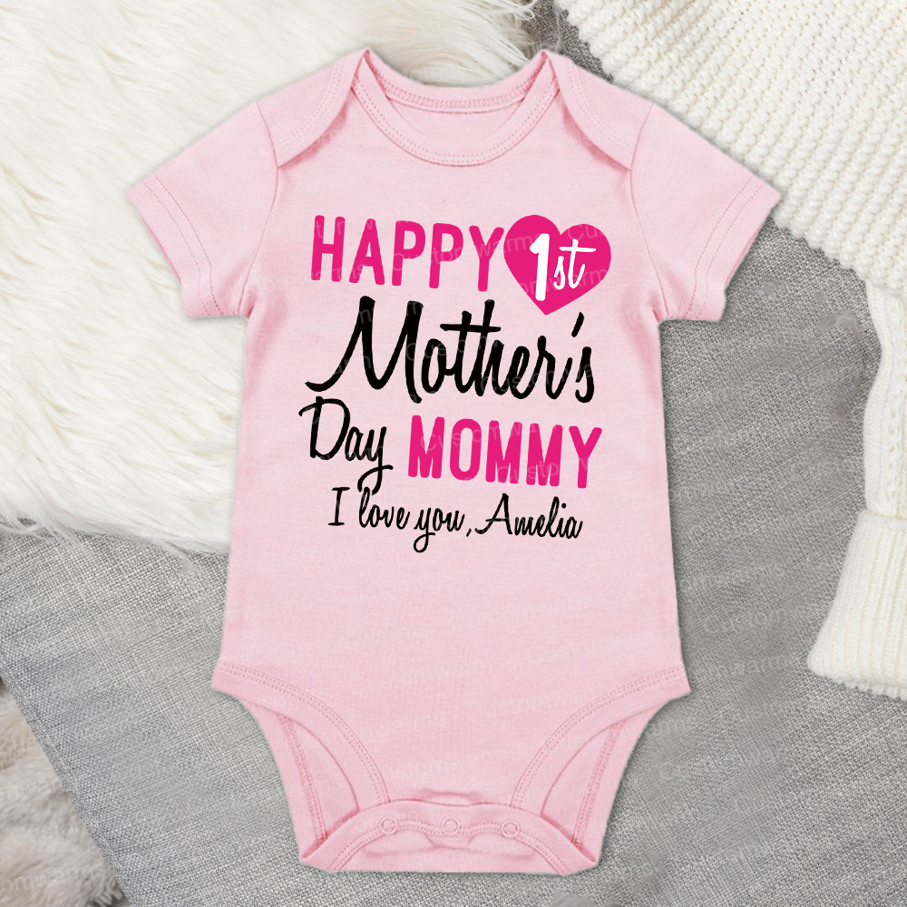 Personalized First Mother's Day Mommy and Baby Outfit | CWFamily56