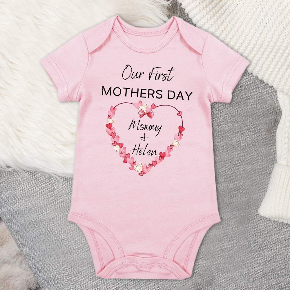 Personalized First Mother's Day Mommy and Baby Outfit | CWFamily59
