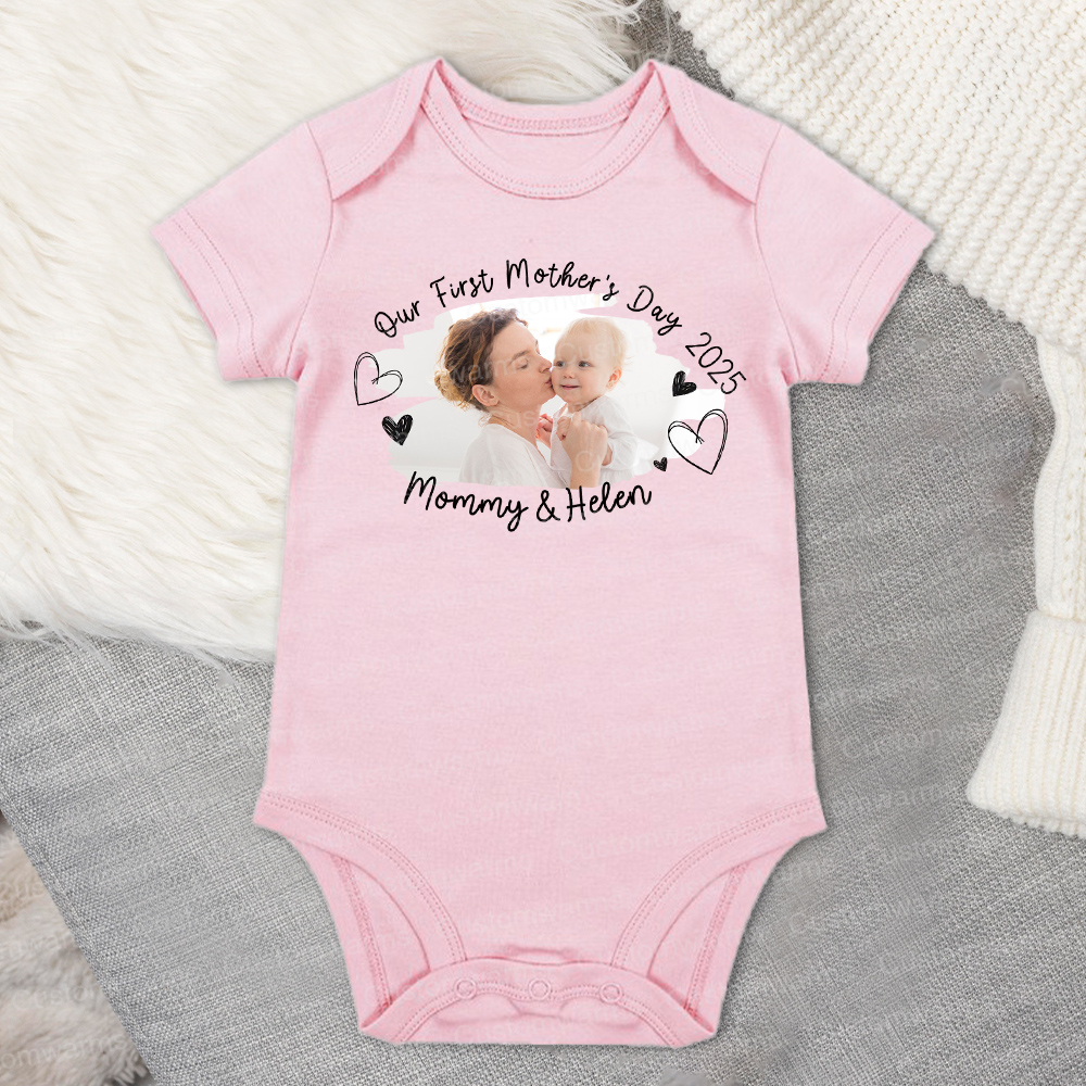 Personalized First Mother's Day Mommy and Baby Outfit | CWFamily60
