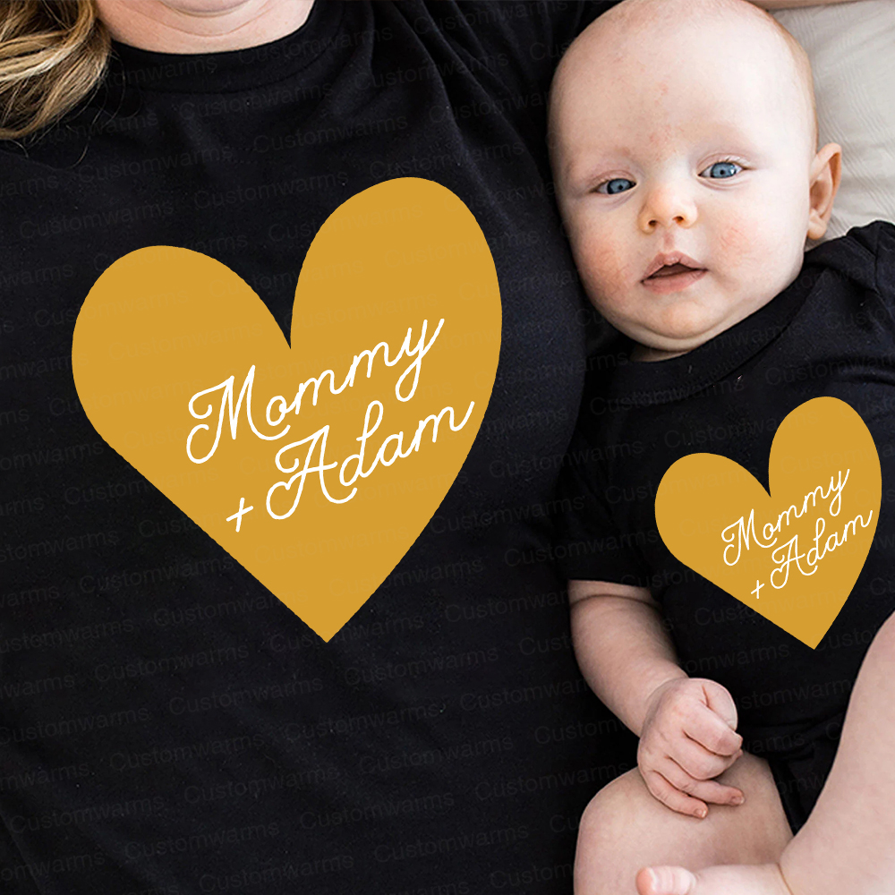 Personalized First Mother's Day Mommy and Baby Outfit | CWFamily62