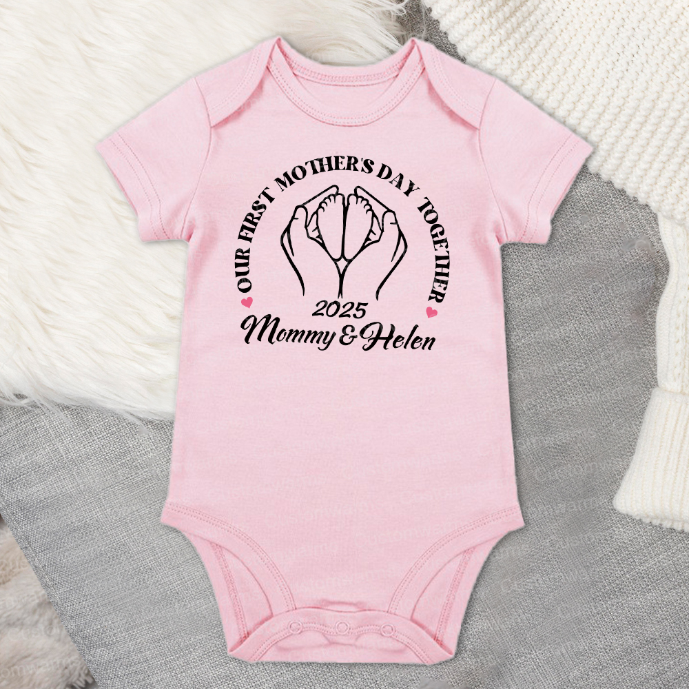 Personalized First Mother's Day Mommy and Baby Outfit | CWFamily63