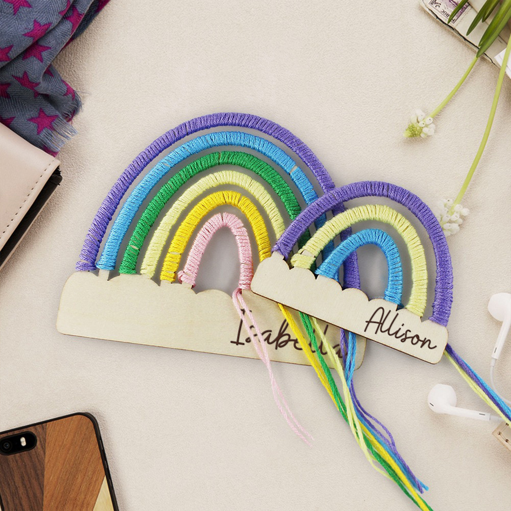Personalized DIY Rainbow Wooden Kids Craft Kit | CWToy121