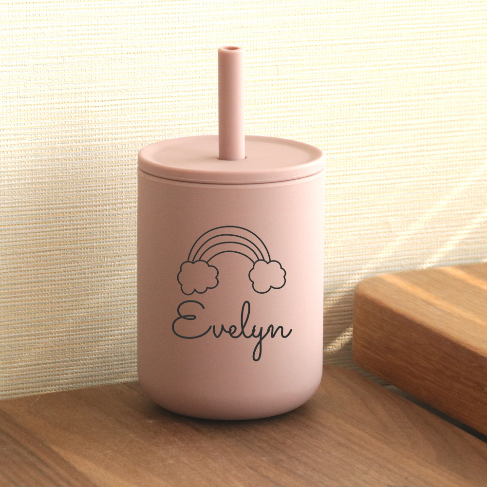 Personalised Baby Food Grade Sippy Silicone Cup  | CWBaby213
