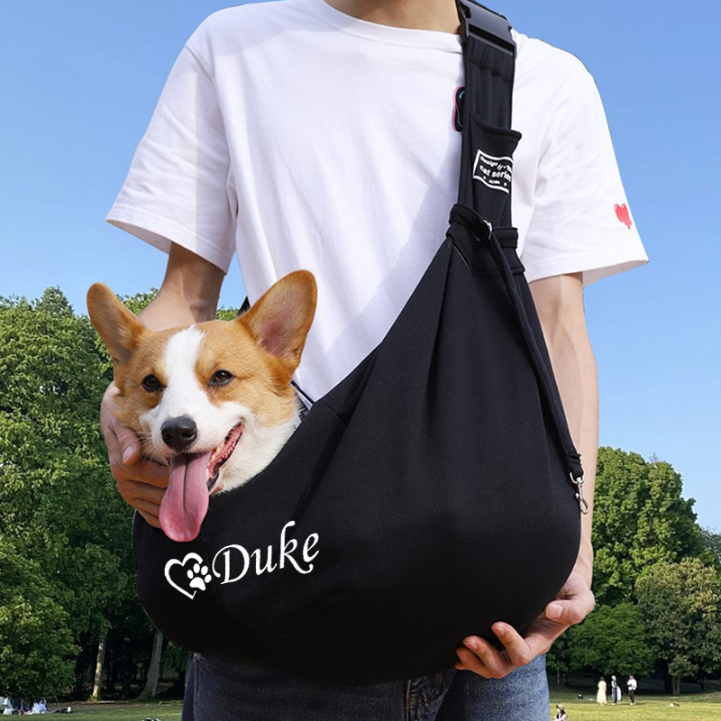 Personalized Pet Hands Free Sling Carrier | BKPet43