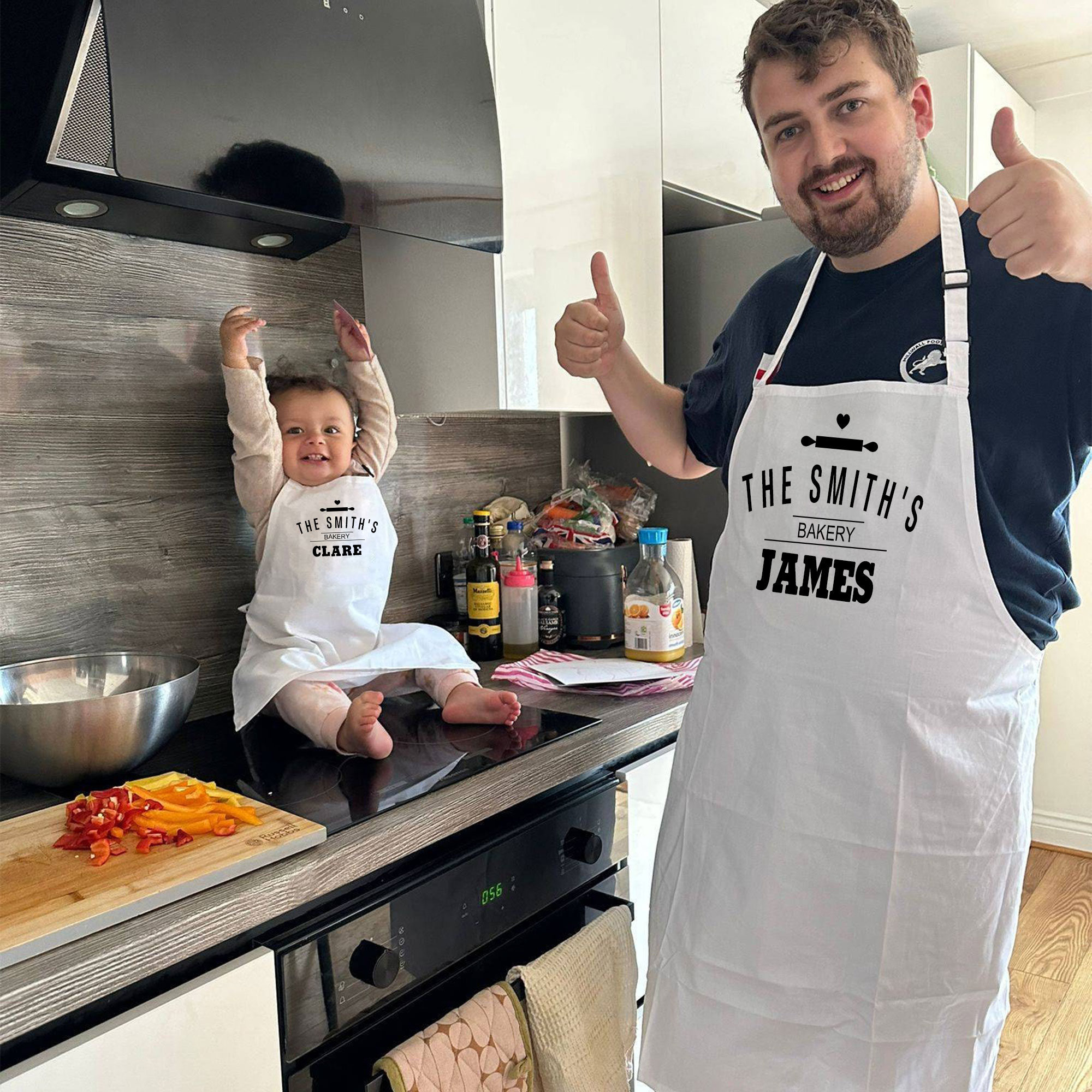 Personalised Multifunctional Waterproof Matching Family Apron | Apron33