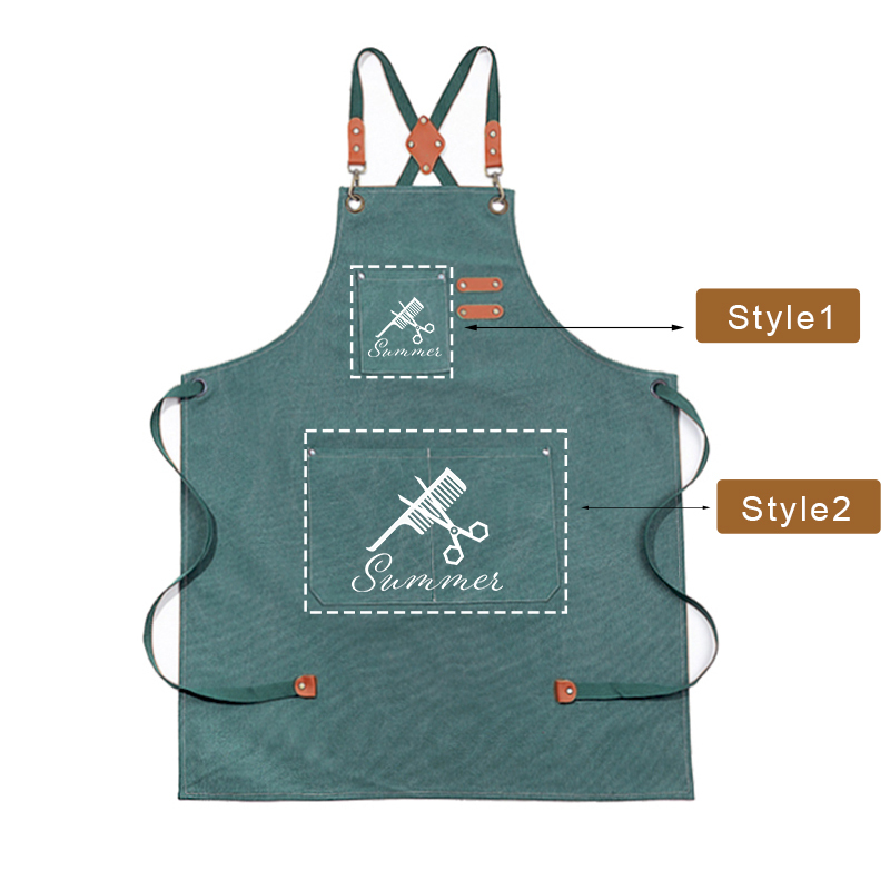 Personalized Name on Canvas Apron with Pockets for Unisex Adult | Apron22