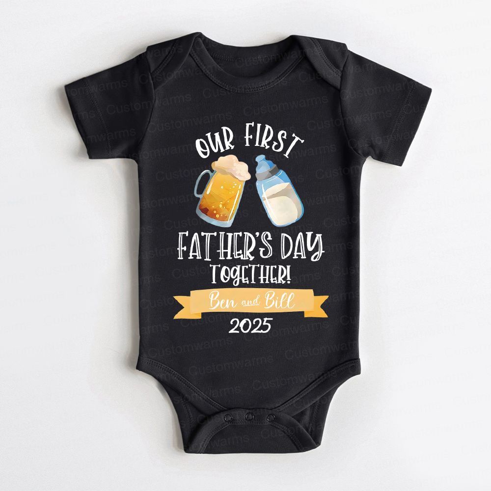 Personalized First Father's Day Daddy and Baby Outfit | CWFamily64
