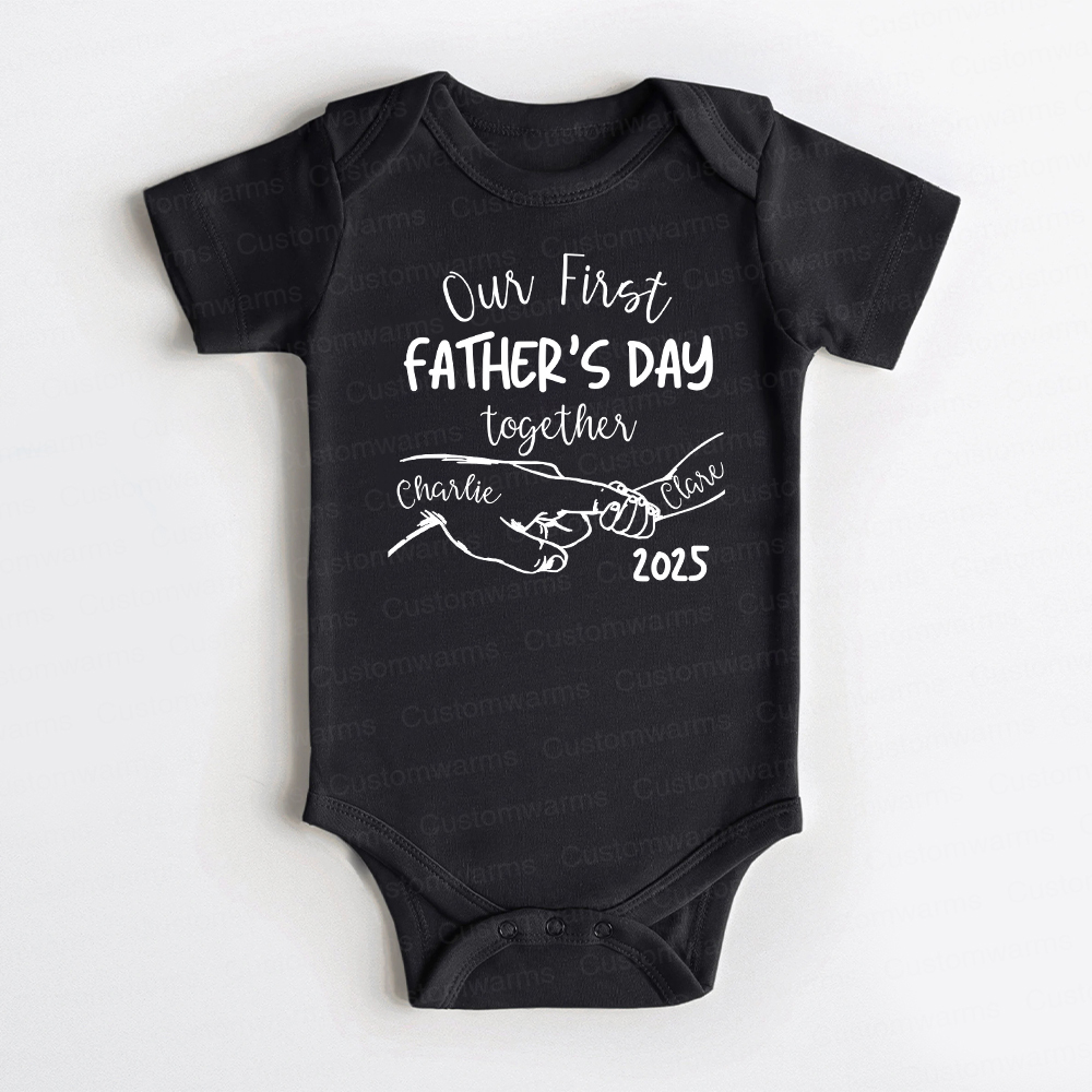 Personalized First Father's Day Daddy and Baby Outfit | CWFamily66