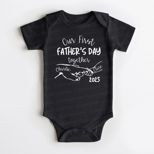 Personalized First Father's Day Daddy and Baby Outfit | CWFamily66