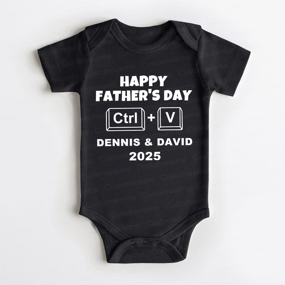 Personalized First Father's Day Daddy and Baby Outfit | CWFamily71