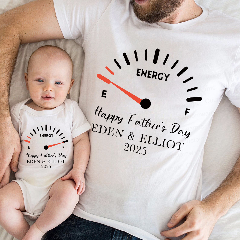 Personalized First Father's Day Daddy and Baby Outfit | CWFamily70