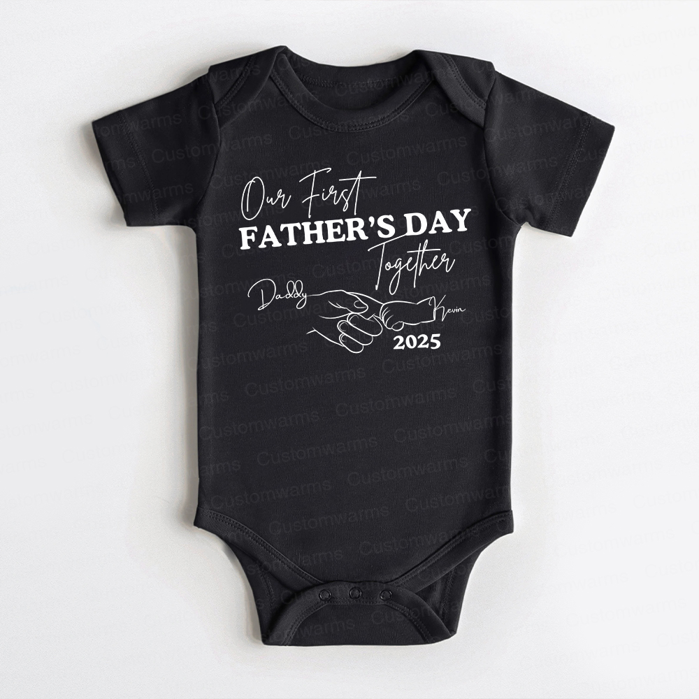 Personalized First Father's Day Daddy and Baby Outfit | CWFamily75