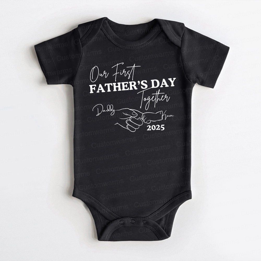 Personalized First Father's Day Daddy and Baby Outfit | CWFamily75