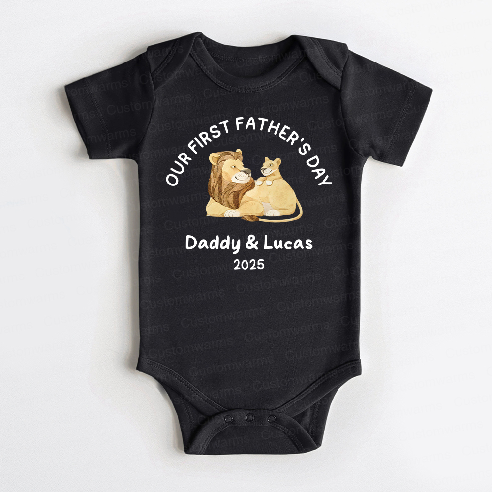 Personalized First Father's Day Daddy and Baby Outfit | CWFamily77