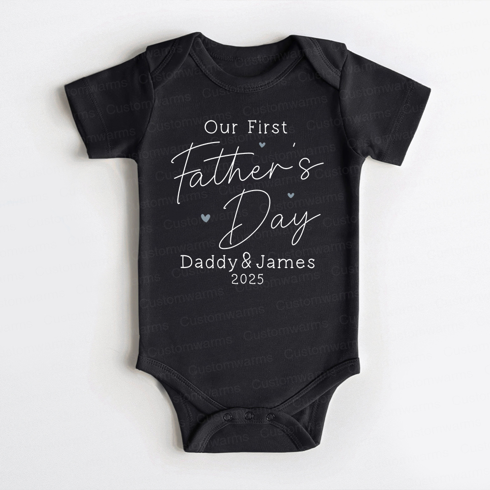 Personalized First Father's Day Daddy and Baby Outfit | CWFamily78