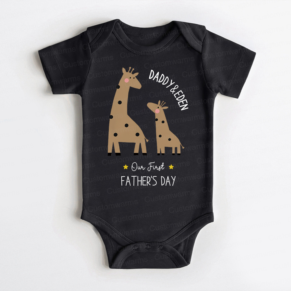 Personalized First Father's Day Daddy and Baby Outfit | CWFamily79