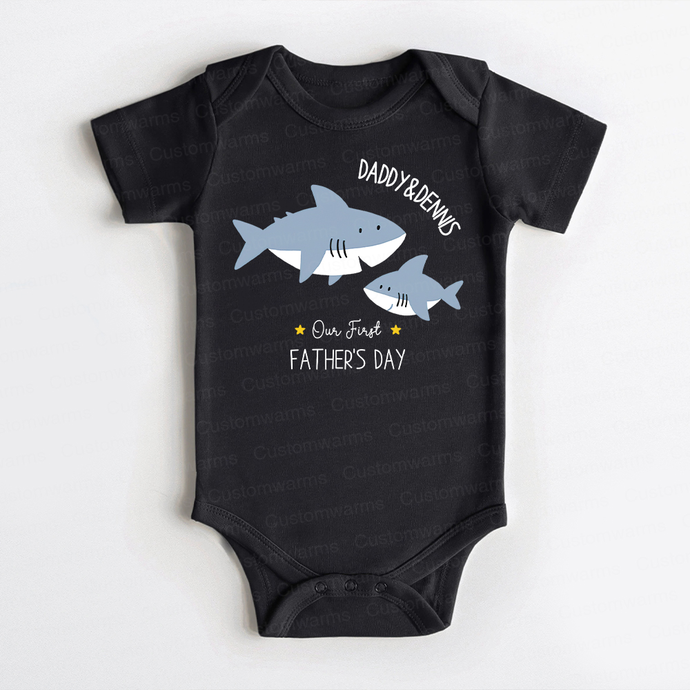 Personalized First Father's Day Daddy and Baby Outfit | CWFamily81