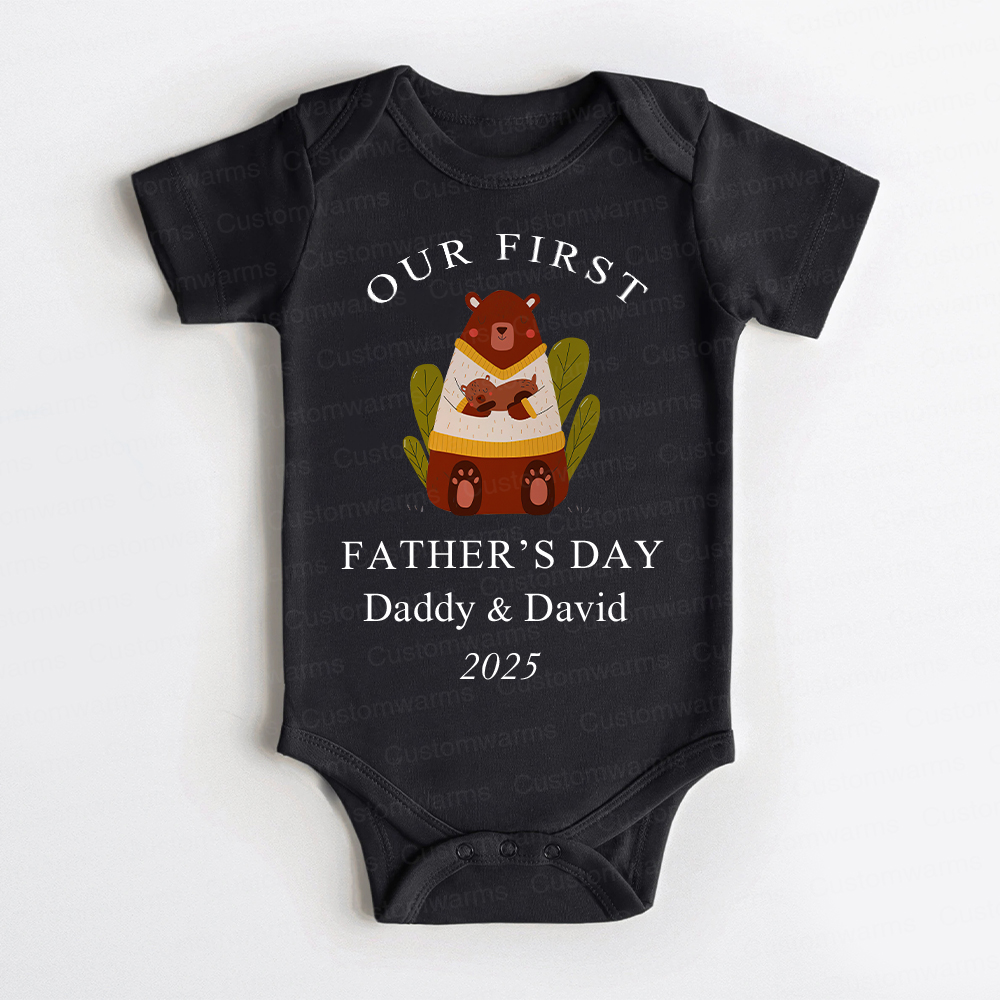 Personalized First Father's Day Daddy and Baby Outfit | CWFamily84