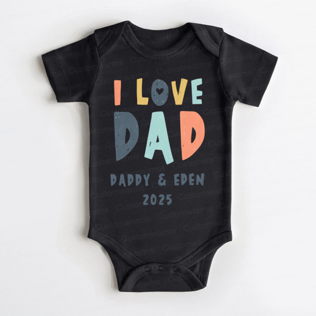 Personalized First Father's Day Daddy and Baby Outfit | CWFamily87