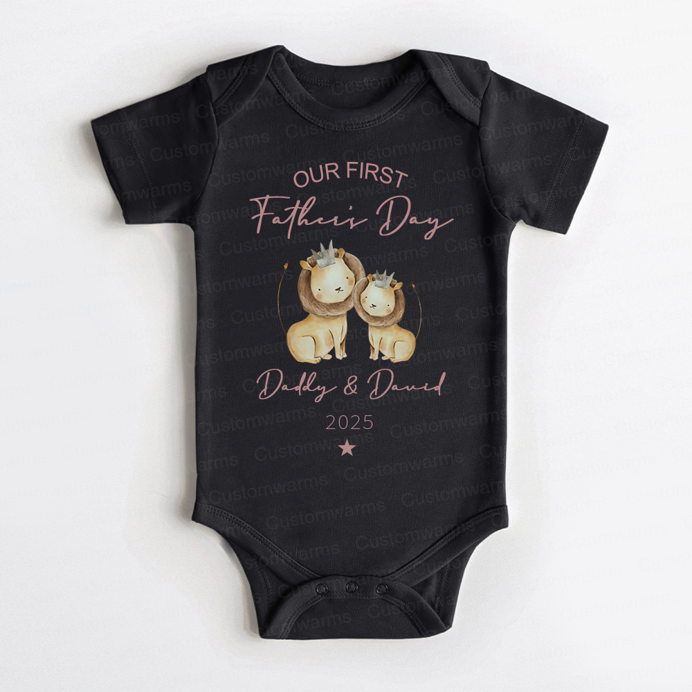 Personalized First Father's Day Daddy and Baby Outfit | CWFamily90