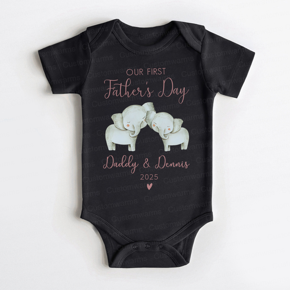 Personalized First Father's Day Daddy and Baby Outfit | CWFamily91