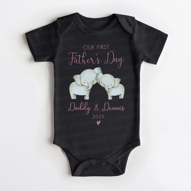 Personalized First Father's Day Daddy and Baby Outfit | CWFamily91