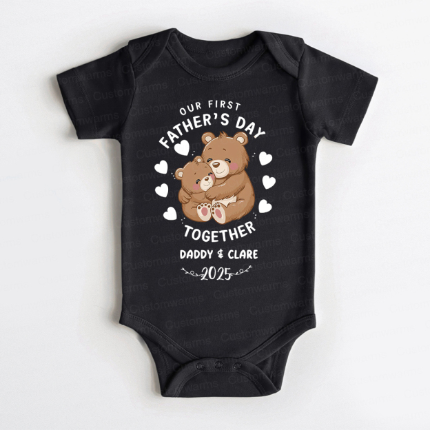 Personalized First Father's Day Daddy and Baby Outfit | CWFamily92
