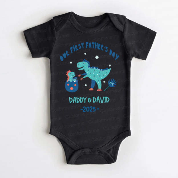 Personalized First Father's Day Daddy and Baby Outfit | CWFamily93