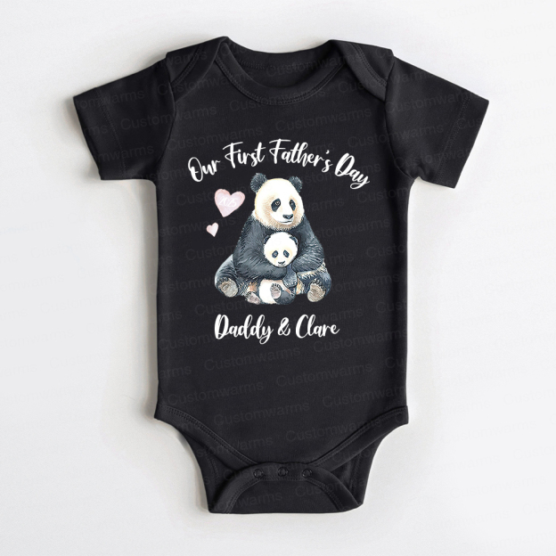 Personalized First Father's Day Daddy and Baby Outfit | CWFamily94