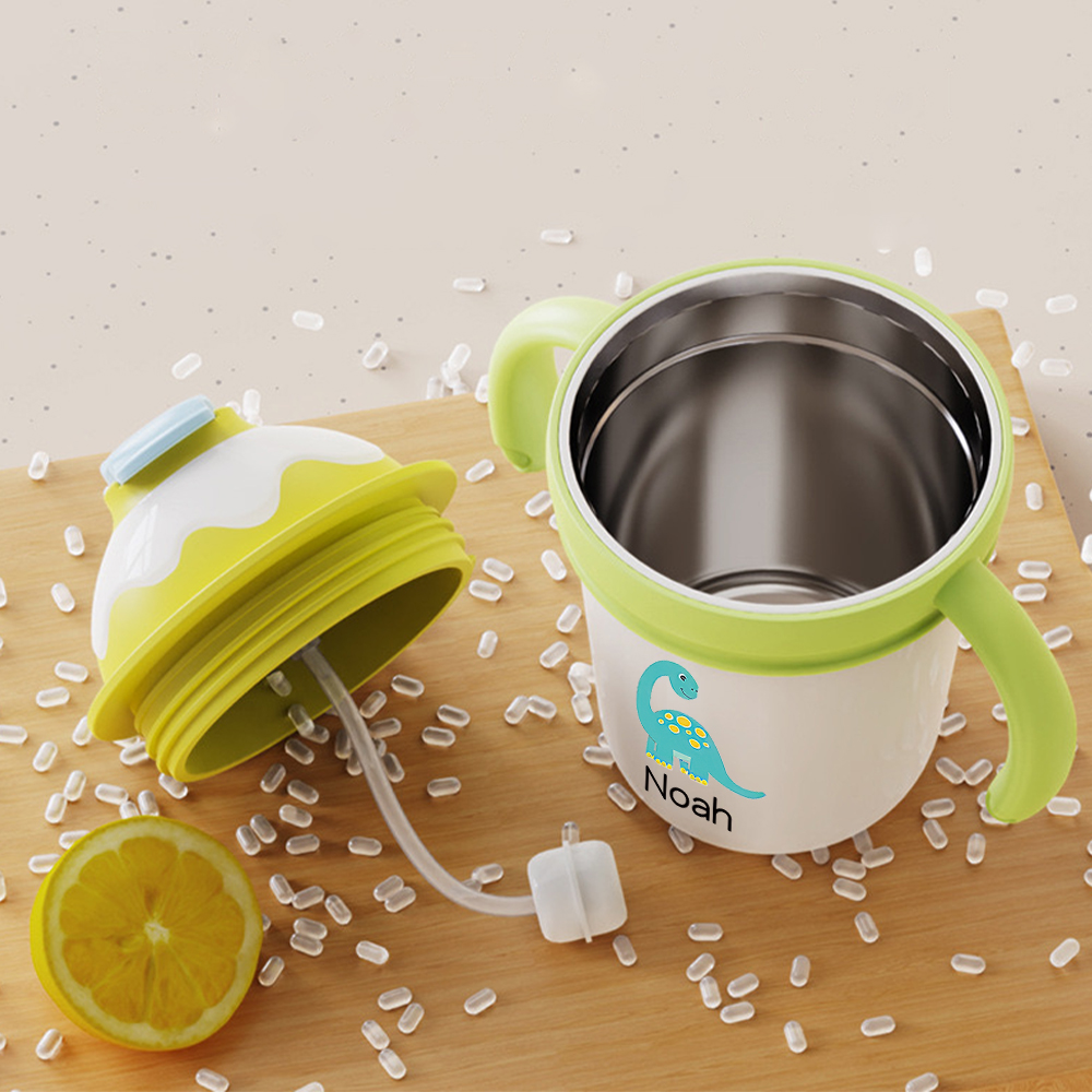 Personalised 10oz Stainless Steel Sippy Cup for Kids | YouBottle98