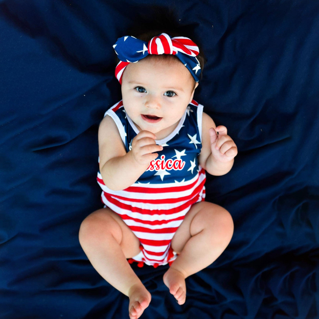 Personalized 4th of July Independence Day Romper | CWBaby238
