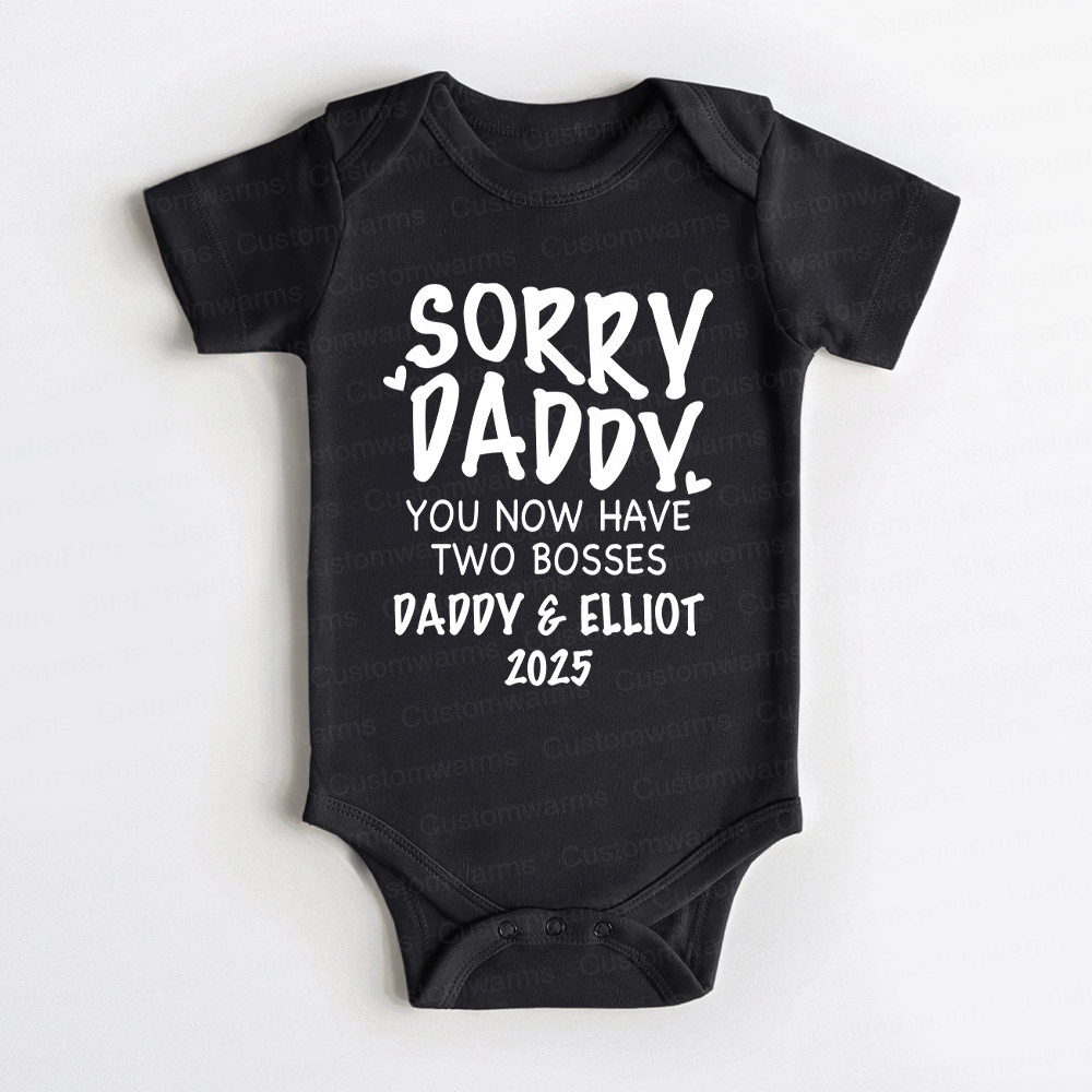 Personalized First Father's Day Daddy and Baby Outfit | CWFamily105