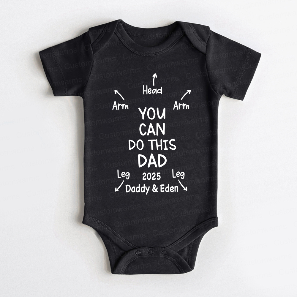 Personalized First Father's Day Daddy and Baby Outfit | CWFamily106